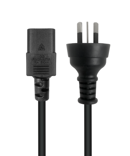 Top front view of the 3m heavy-duty power cable, highlighting both connector ends.