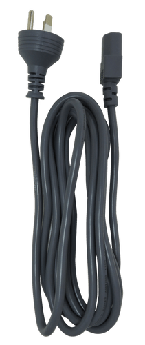 A coiled view of the 3m grey power cord.