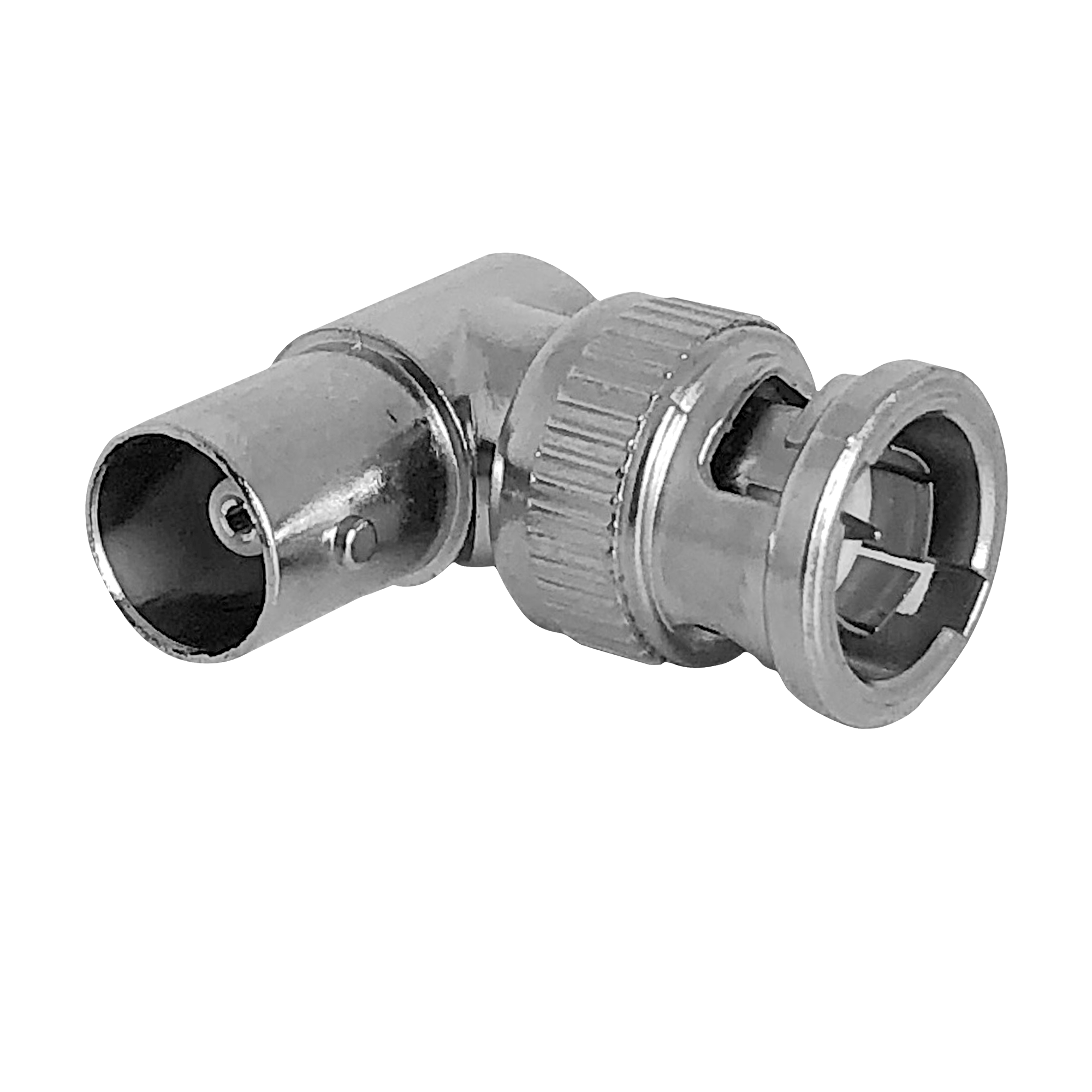 BNC Right-Angle "Elbow" Adaptor (Male to Female)