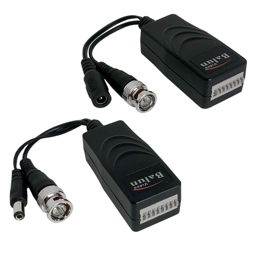 The complete set of two Video & Power baluns, providing a full solution for one camera installation.
