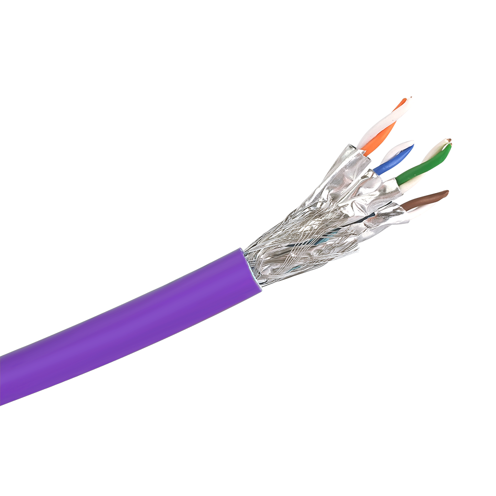 305m Reel of Cat6a S/FTP Solid LSZH Purple Cable Access Communications
