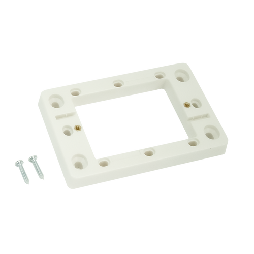 A side profile view of the 13mm deep low-profile mounting block, with mounting screws shown.