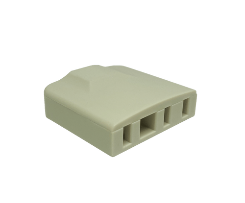 A side profile view of the 610 plug to modular socket adaptor.
