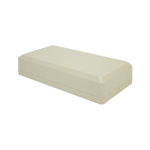 A side profile of the closed distribution box.