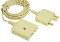 A view of the 30-metre telephone extension cord, showing the 606 male plug and the 610 female socket.