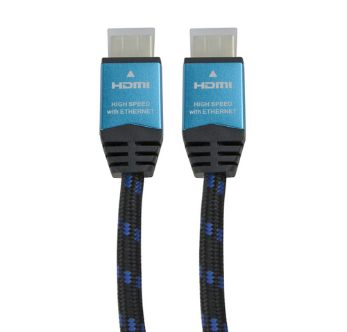 A close-up of one of the gold-plated HDMI connectors.