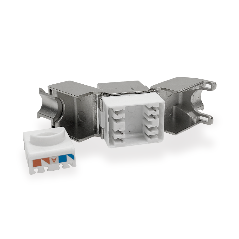 Tool-less Shielded Cat6a Keystone Jack (Rear Entry)