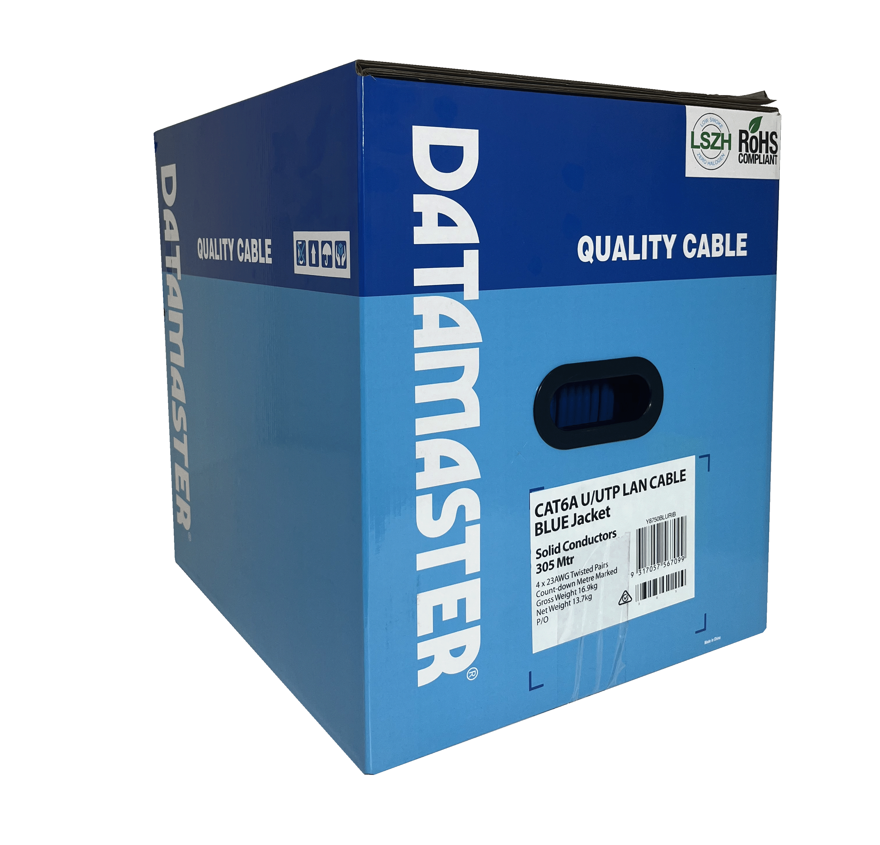 Datamaster Cat6a UTP LAN LSZH cable reel in box