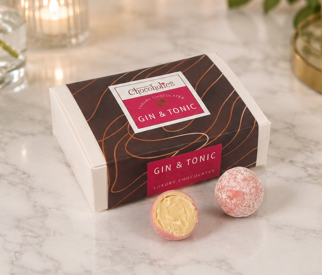Pink Gin and Tonic White Chocolate Truffles