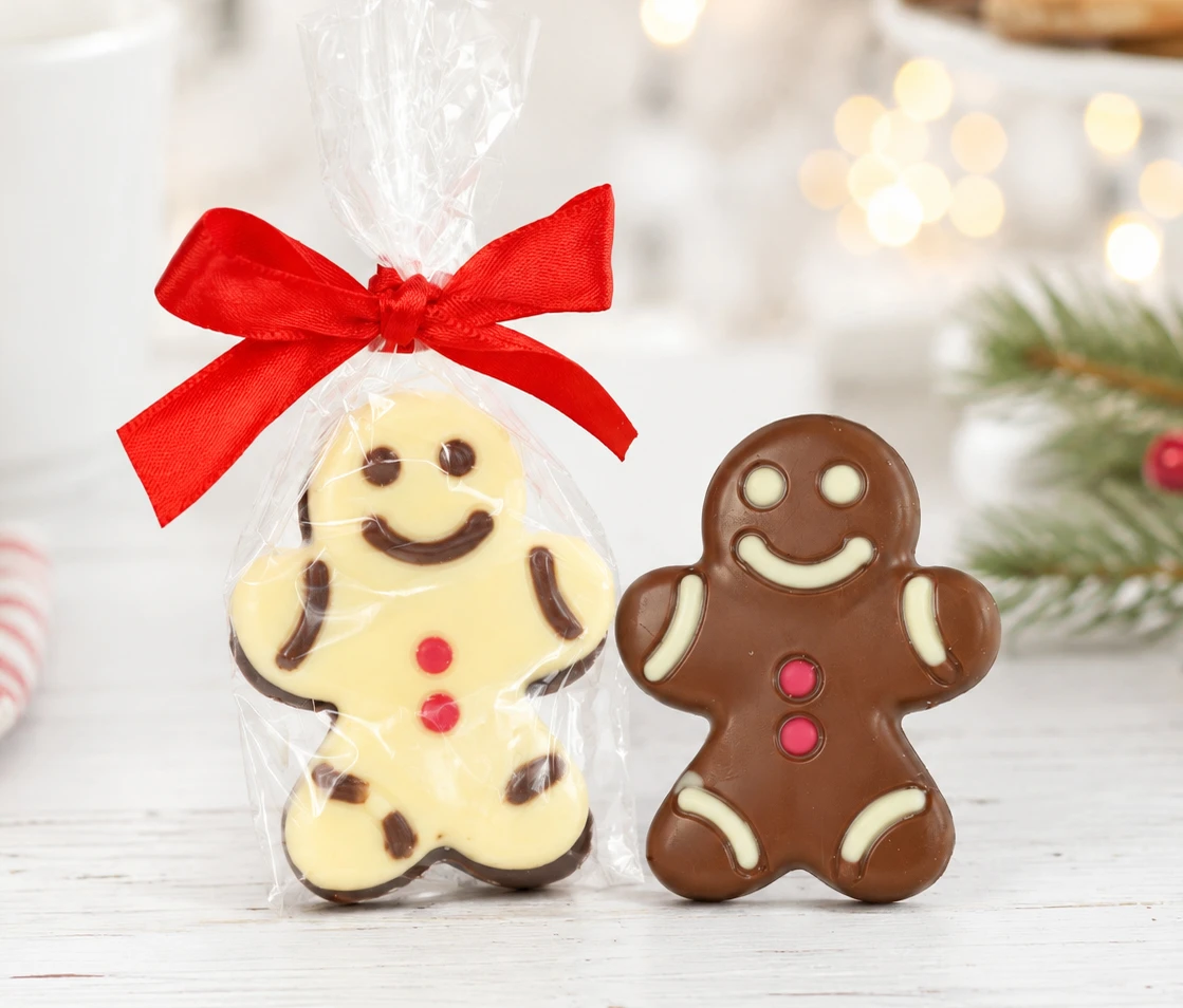 Gingerbread Men Duo - 1 Milk & 1 White Chocolate Gingerbread Man