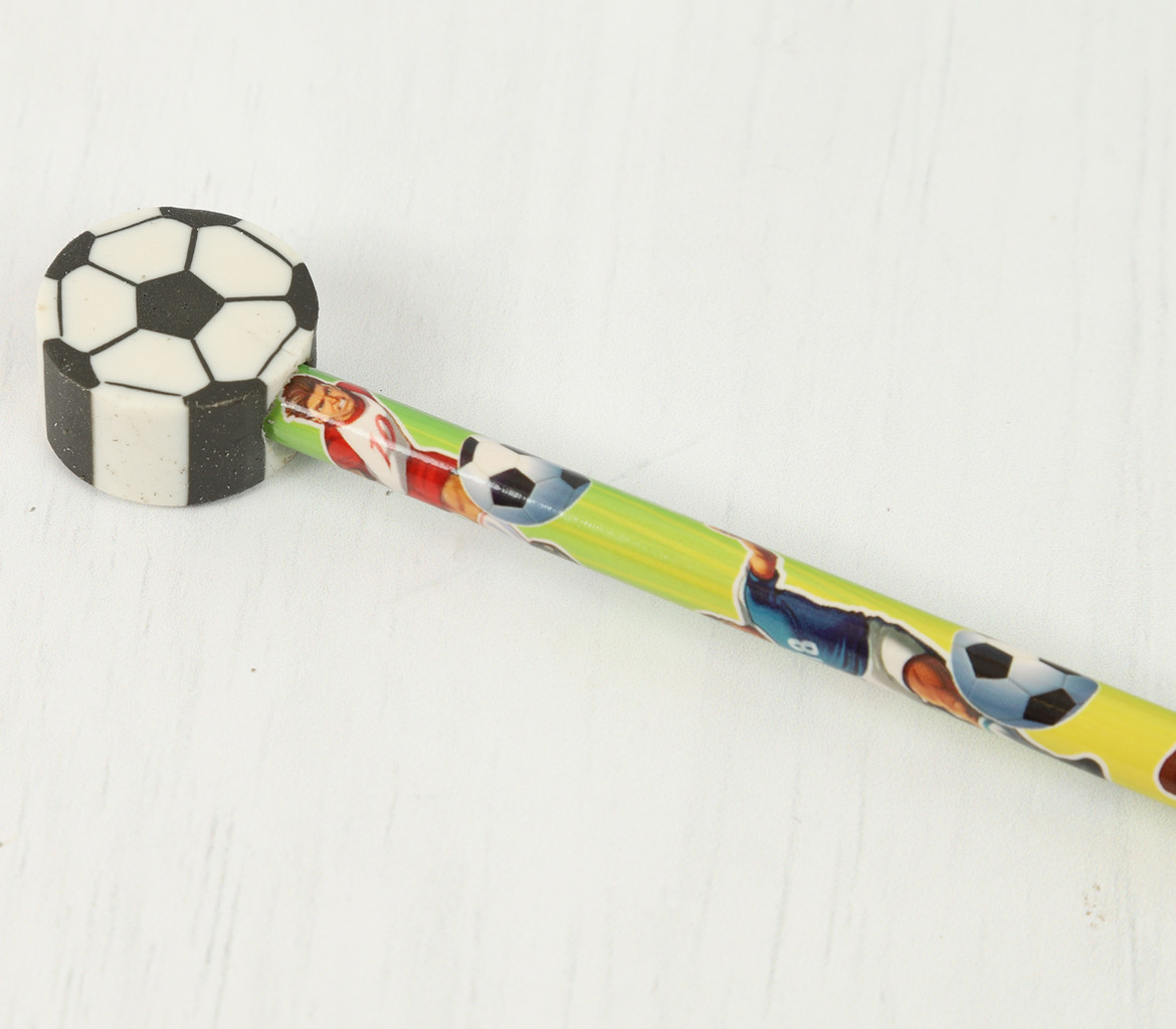 Football Pencil and Rubber