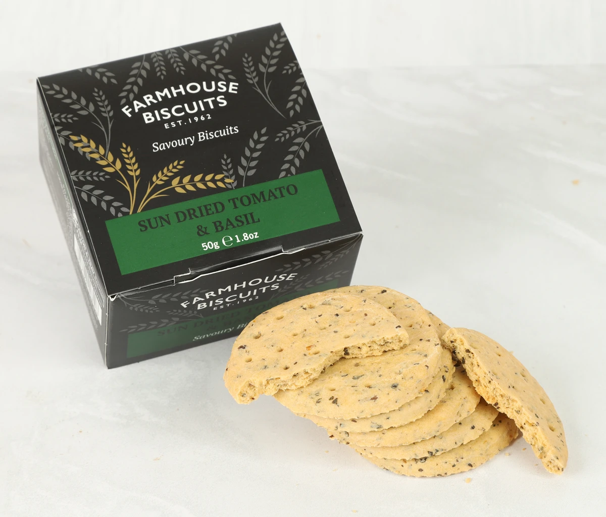 SHORT DATED Sun Dried Tomato & Basil Biscuits.