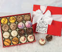 1106 Cocoa Couture 16 Festive Cupcake Style Chocolates with Gift Tag
