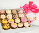 3942 Cupcake Style Chocolate Assortment. 16 Pieces with Ribbon & Gift Tag