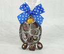 7421 Dark Chocolate Easter Egg Shell with 7 Luxury Belgian Plain Chocolates