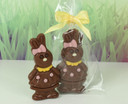 Milk Olivia Bunny Duo with Chocolate Decoration - 8832