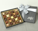 7042 Fathers Day Chocolate Collection in black box with Silver ribbon
