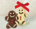 Gingerbread Men Duo - 1 Milk & 1 White Chocolate Gingerbread Man