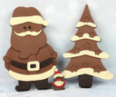 Giant Chocolate Santa and Christmas Tree