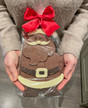 HUGE Solid Milk Chocolate Santa Claus with White Chocolate Decoration - 6485