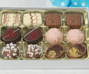 ocktail Collection with 12 Cocktail Flavoured Chocolates & Blue Ribbon