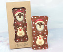 7727 Milk Chocolate Bar topped with Chocolate Father Christmas & Rudolph