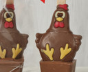 7128 Rooster Hot Chocolate Stirrer With Fun Milk Chocolate Chicken