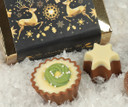 4107 Merry Christmas 4 Chocolate Box with Gold Reindeer Wrapper