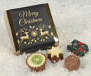 Merry Christmas 4 Chocolate Box with Gold Reindeer Wrapper