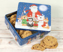 2398 Festive Dog & Cat Biscuit Tin With Cranberry and White Choc Biscuits