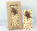 1051 White Chocolate Bar topped with Chocolate Gingerbread Characters