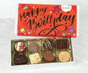 5084 Red Happy Birthday Chocolate Gift Box with 8 Luxury Belgian Chocolates