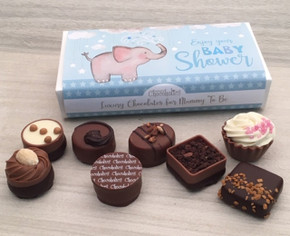 Luxury Box of 8 Belgian Chocolates to Celebrate a Baby Shower