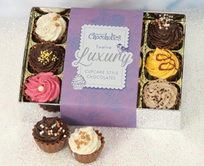 7083 Cocoa Couture Cupcakes - 12 Luxury Cupcake Style Chocolates