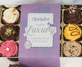 7083 Cocoa Couture Cupcakes - 12 Luxury Cupcake Style Chocolates