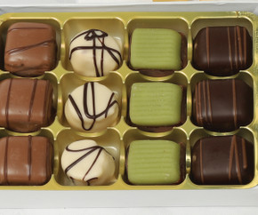 12 Marzipan Bites Coated in Belgian Chocolate