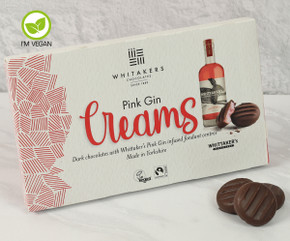 Chocolates for vegans and vegetarians - Dark Chocolate Pink Gin Creams