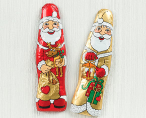 8253 Tall Foil Santa made from Milk Chocolate