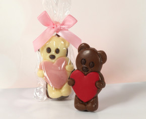 Cute Bear Duo with Milk and White Chocolate Decoration