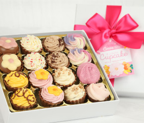 luxury Belgian cupcake style chocolates gift box