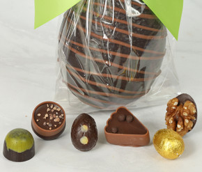 Thick Plain Double Chocolate Easter Egg Filled with Luxury Dark Chocolates