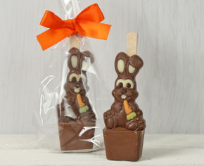 5517 Rabbit Hot Chocolate Stirrer With Cute Milk Chocolate Bunny