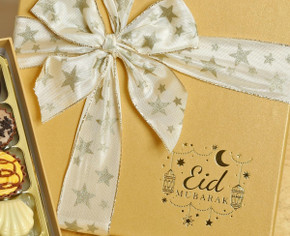 Box of 25 Luxury Belgian Chocolates to celebrate Eid in Gold Box