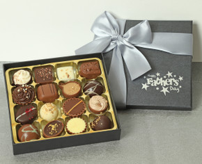 6005 Father's Day 16 luxury choc box with Silver ribbon