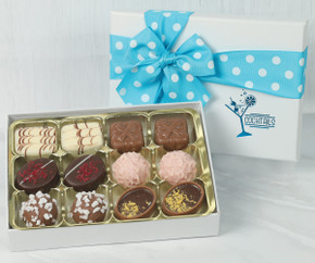 ocktail Collection with 12 Cocktail Flavoured Chocolates & Blue Ribbon ocktail Collection with 12 Cocktail Flavoured Chocolates & Blue Ribbon