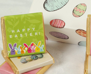 6846 Easter Egg Box with 6 Milk Chocolate Easter Squares