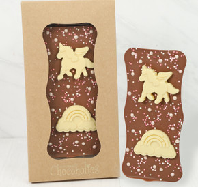Unicorn & Rainbow Milk & White Chocolate Slab in Box. It's 'Magical!' Unicorn & Rainbow Milk & White Chocolate Slab in Box. It's 'Magical!'