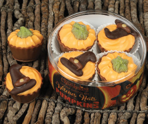 Salted Caramel Witches Hat & Pumpkin Cupcakes