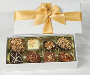 7537 Nutty Assortment - 8 Luxury nutty pralines filled Chocolates 7537 Nutty Assortment - 8 Luxury nutty pralines filled Chocolates