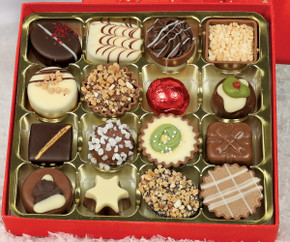 Red Glitter Festive Chocolate Box Red Glitter Festive Chocolate Box